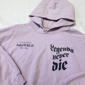 Juice Wrld 999 Pullover Purple Lavender Hoodie Legends Never Die Memorial